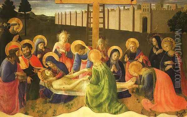 Lamentation over the Dead Christ, 1436 Oil Painting - Angelico Fra