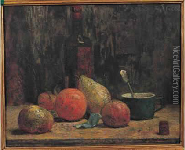 Nature Morte Aux Fruits Oil Painting - Ludovic Vallee