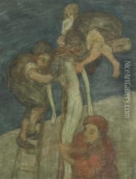 De Kruisafneming - The Descent From The Cross Oil Painting - Johann Thorn Prikker