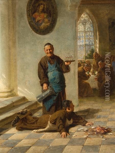 The Unfortunate Monk Oil Painting - Adolf Humborg