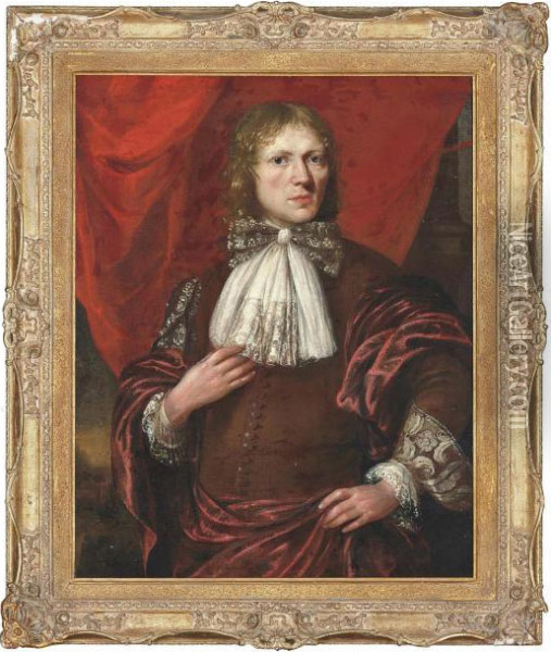 Portrait Of A Gentleman Oil Painting - Pieter Leermans