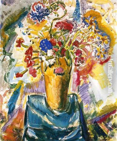 Flowers in a Vase Date unknown Oil Painting - Alfred Henry Maurer