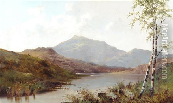 A Highland Loch Oil Painting - Samuel John Barnes