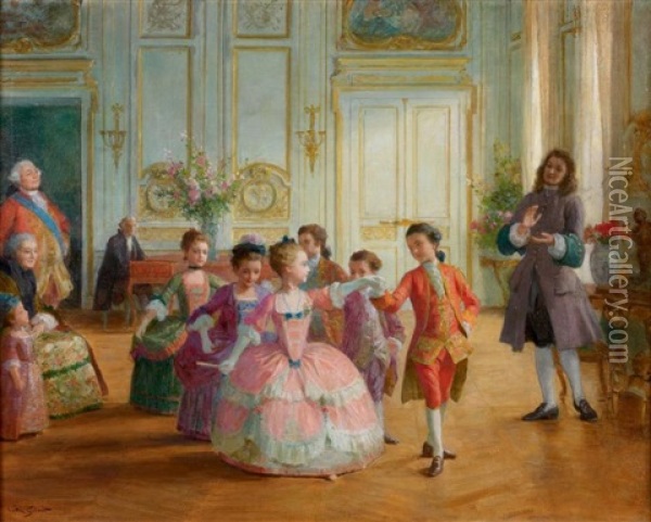 La Lecon De Danse Oil Painting - Victor Gabriel Gilbert