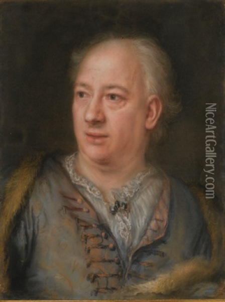 Portrait Of Senator Francesco Bartolini (+ Portrait Of His Wife; Pair) Oil Painting - Domenico (Marchi) Tempesti