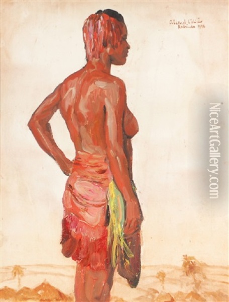 Femme Africaine Oil Painting - Fernand Allard L'Olivier