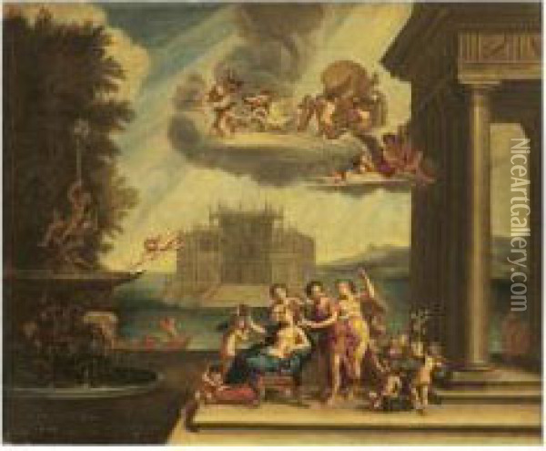 La Toilette De Venus Oil Painting - Francesco Albani