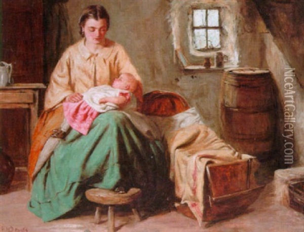 Mother And Child Oil Painting - John Blake McDonald