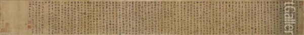 Small Cursive Script Calligraphy Oil Painting -  Zhu Yunming