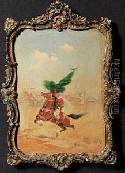 Charge De La Cavalerie Oil Painting - Jules Monge