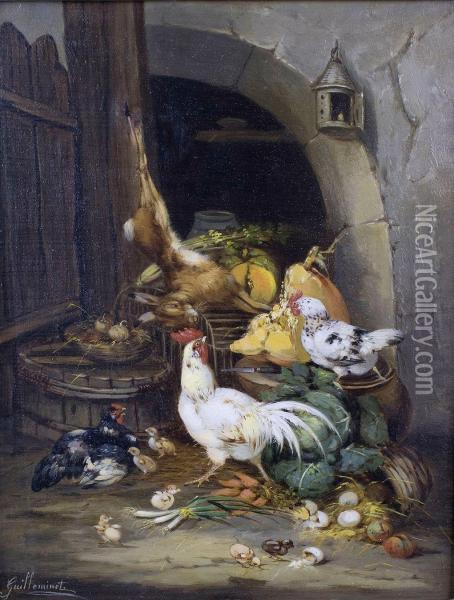 Scene De Basse-cour Oil Painting - Claude Guilleminet