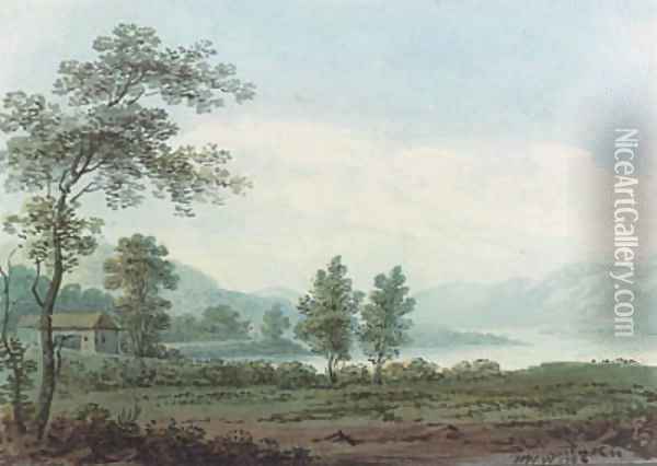 Between Lowwood and Ambleside, Cumbria Oil Painting - Hugh William Williams