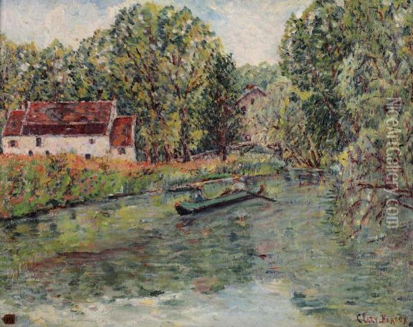 Le Canal Oil Painting - Adolphe Clary-Baroux