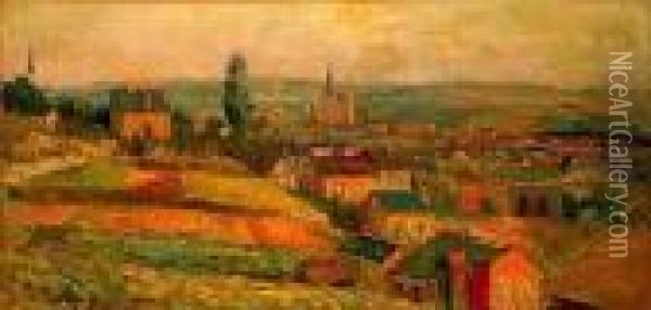 Rouen, Panorama Oil Painting - Albert Lebourg