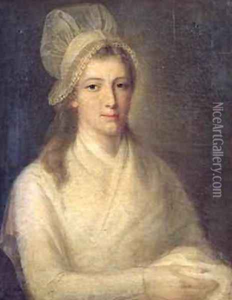Charlotte Corday 1768-93 Oil Painting - Jean-Jacques Hauer
