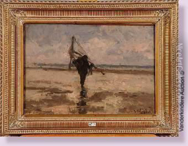 Le Retour Du Pecheur De Crevettes Oil Painting - Isidore Verheyden