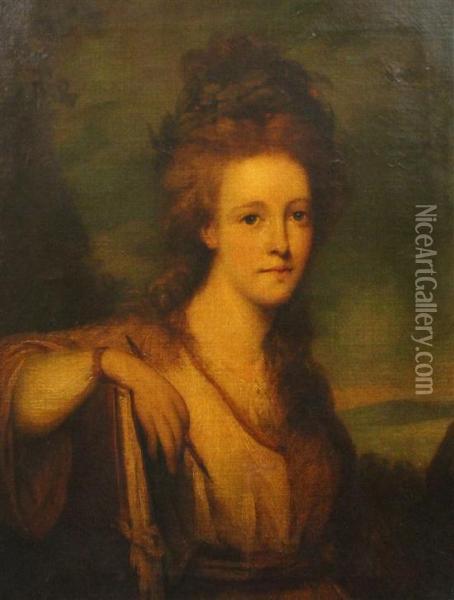 Portrait Of 'lady Bell' Oil Painting - Gavin Hamilton
