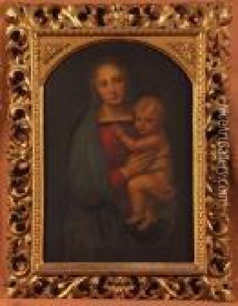 The Granduca Madonna Oil Painting - Raphael (Raffaello Sanzio of Urbino)