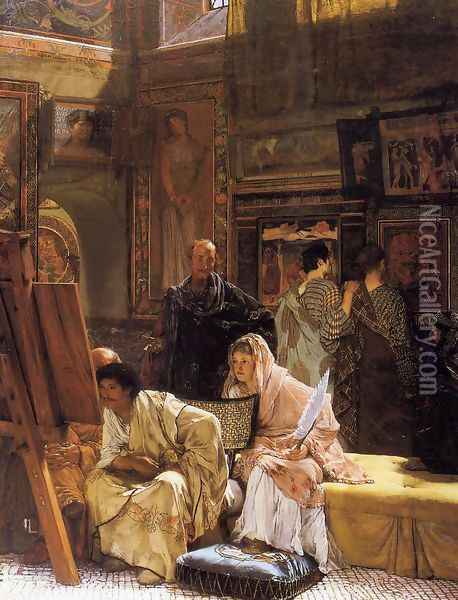 The Picture Gallery Oil Painting - Sir Lawrence Alma-Tadema