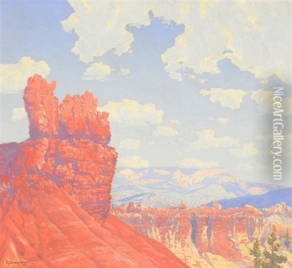 Bryce Canyon Oil Painting - Frank Paul Sauerwein