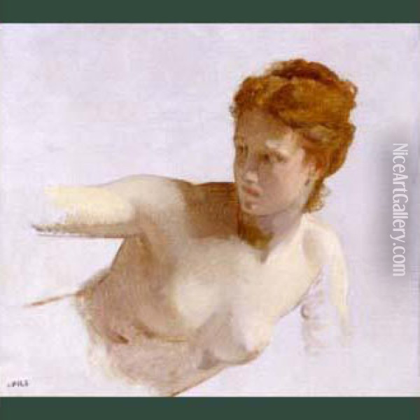 Figure De La Victoire, Etude Pour L'opera De Paris Oil Painting - Isidore Alexandre Augustin Pils