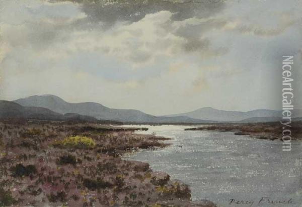 Bright Sky Over Bog Lake Oil Painting - William Percy French