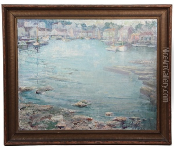 The Inner Harbor Oil Painting - Marian T. MacIntosh