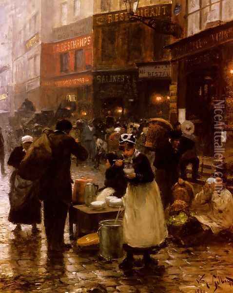 Le Jour De Marche (Market Day) Oil Painting - Victor-Gabriel Gilbert