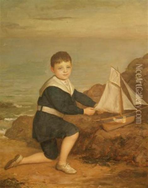Setting Sail Oil Painting - Ernest Gustave Girardot