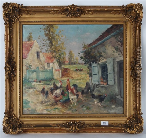 Basse-cour Oil Painting - Jacques Van Coppenolle