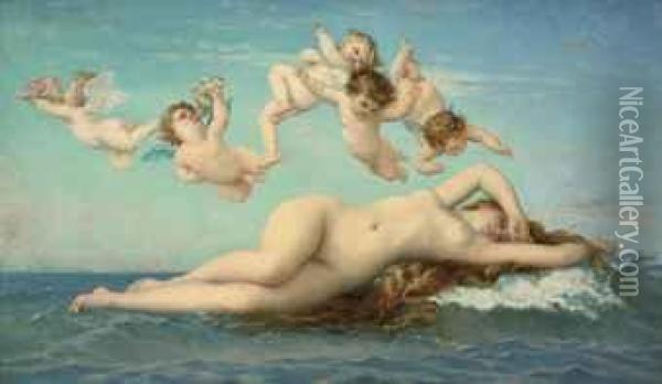 The Birth Of Venus Oil Painting - Alexandre and Jourdan, Adolphe Cabanel