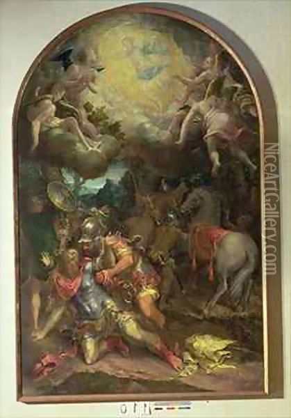 The Conversion of St. Paul Oil Painting - Girolamo Mazzola Bedoli