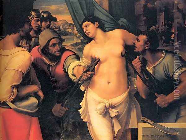 The Martyrdom of St. Agatha Oil Painting - Sebastiano Del Piombo