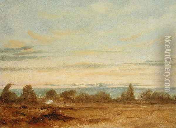 Summer Evening Landscape Oil Painting - John Constable
