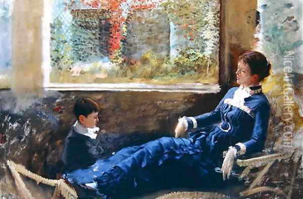 Resting, 1879 Oil Painting - Giuseppe de Nittis