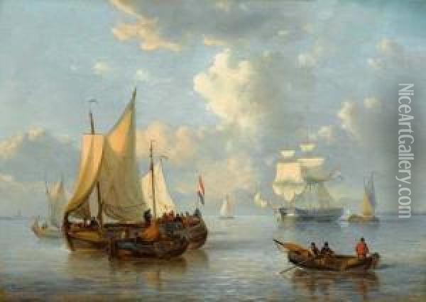 Marine. Oil Painting - George Willem Opdenhoff