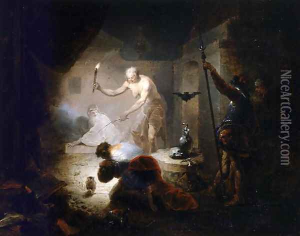 Saul and the Witch of Endor, 1753 Oil Painting - Januarius Zick