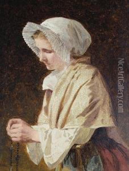 Boulogne Fishwoman Oil Painting - James Hayllar