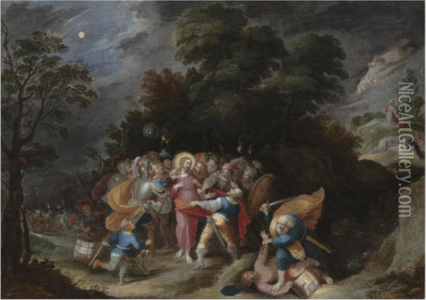 The Arrest Of Christ Oil Painting - Frans II Francken