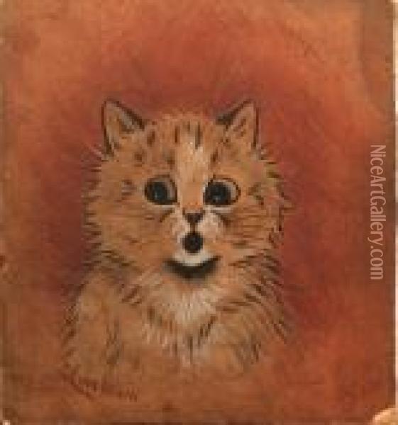 Oooh - What A Shock ! Oil Painting - Louis William Wain