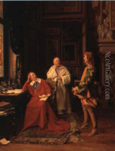 The Hugenot Messenger Oil Painting - Victor Marais-Milton