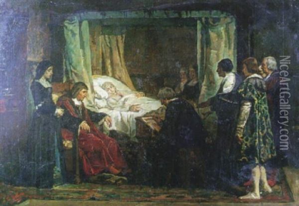 Testamento De Isabel La Catolica Oil Painting - Tomas Munoz Lucena