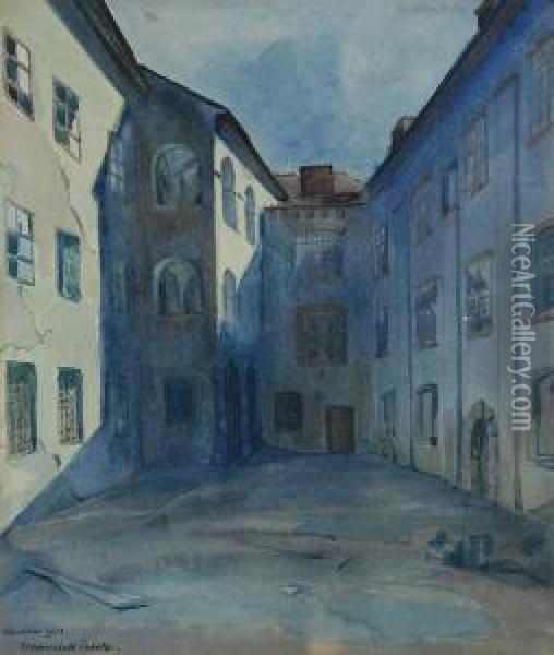Dawny Dziedziniec Wiezienny Na Wawelu Oil Painting - Franciszek Turek
