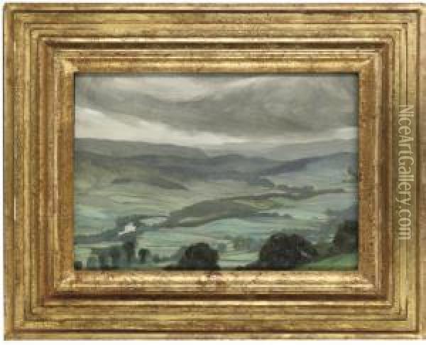 Up On The Moors Oil Painting - Ethel Gabain