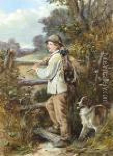 Young Gamekeeper Oil Painting - James Jnr Hardy