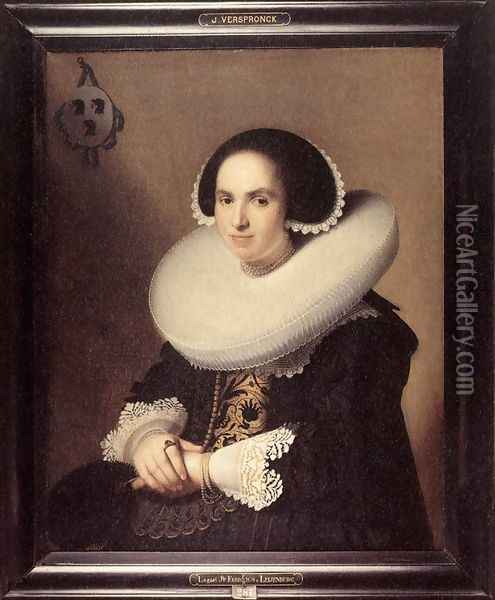 Portrait of Willemina van Braeckel 1637 Oil Painting - Johannes Cornelisz. Verspronck