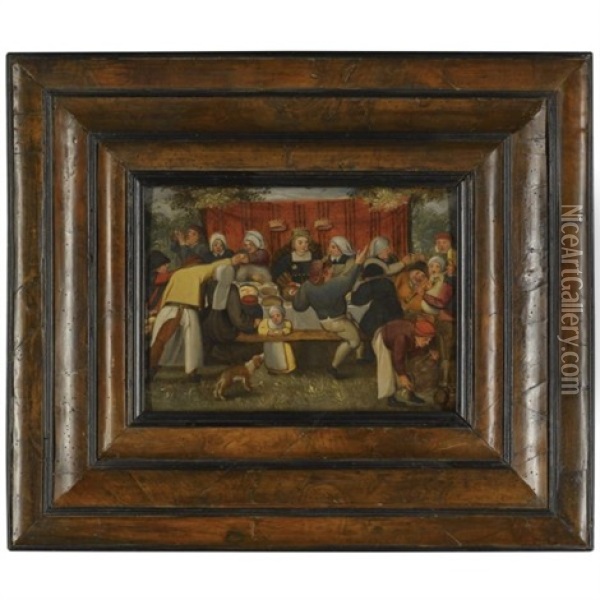 A Wedding Feast Oil Painting - Pieter Brueghel the Younger
