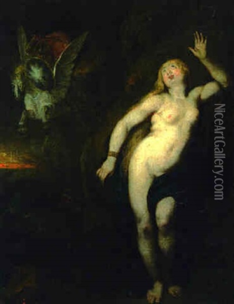 Perseus And Andromeda Oil Painting - Michael Willmann