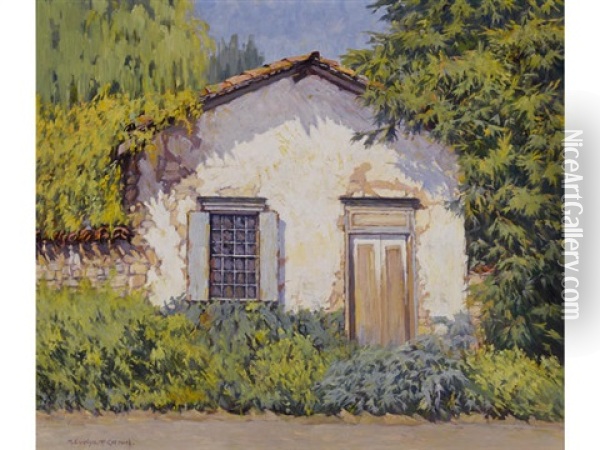 Sherman House, Monterey Oil Painting - M. Evelyn McCormick