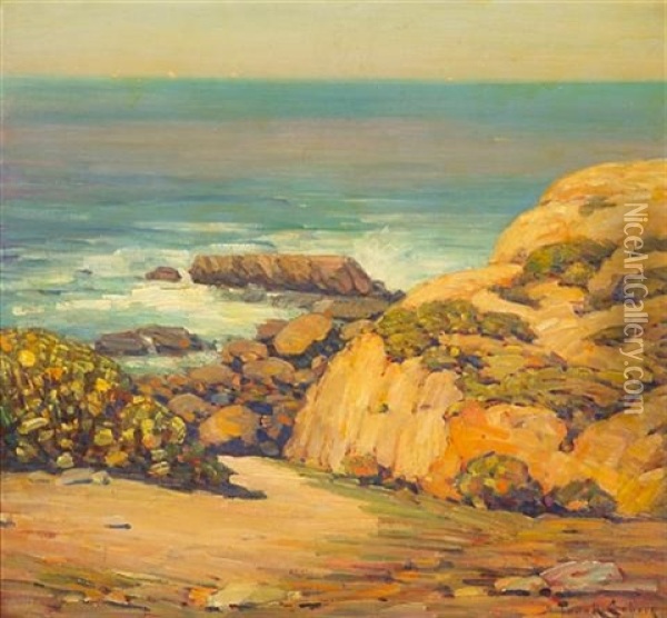 Coolidge Point, Laguna Beach Oil Painting - Frank Coburn